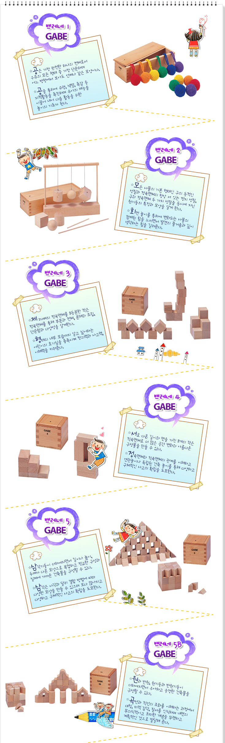 가베 1~10 교구 상세 소개 - 각 가베별 구성과 교육 목표