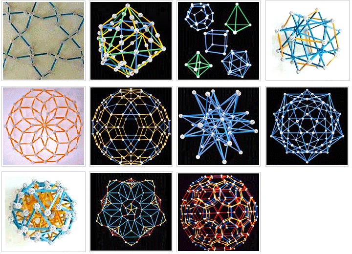 조노돔시스템으로 만든 다양한 기하학 작품들